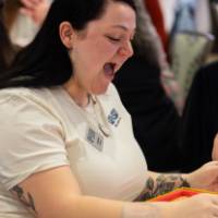 person celebrating Operation game